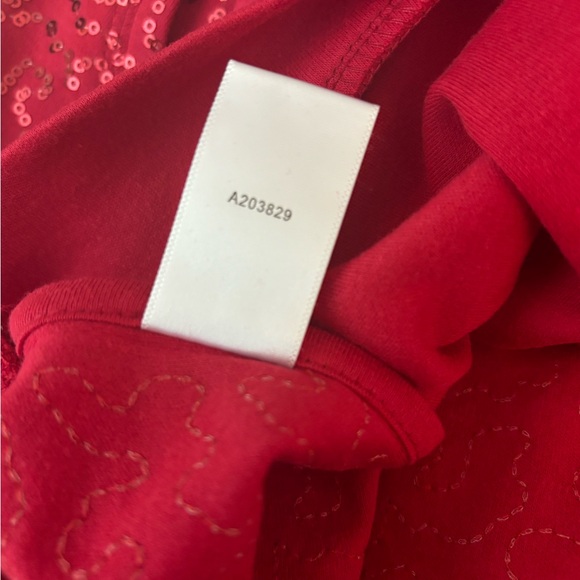 NWT Quacker Factory Long Sleeve Zipper Hoodie Sweater Jacket XL Red A203829 - Picture 7 of 8